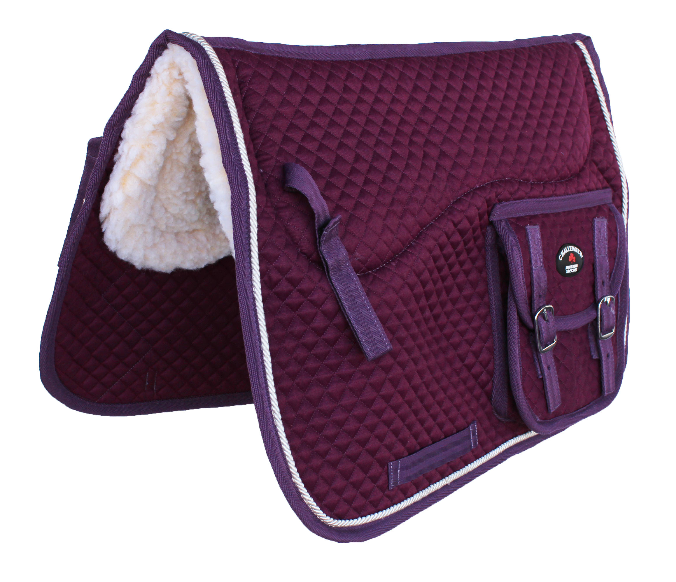 horse-english-saddle-pad-all-purpose-fleece-padded-pad-pockets-7260pl