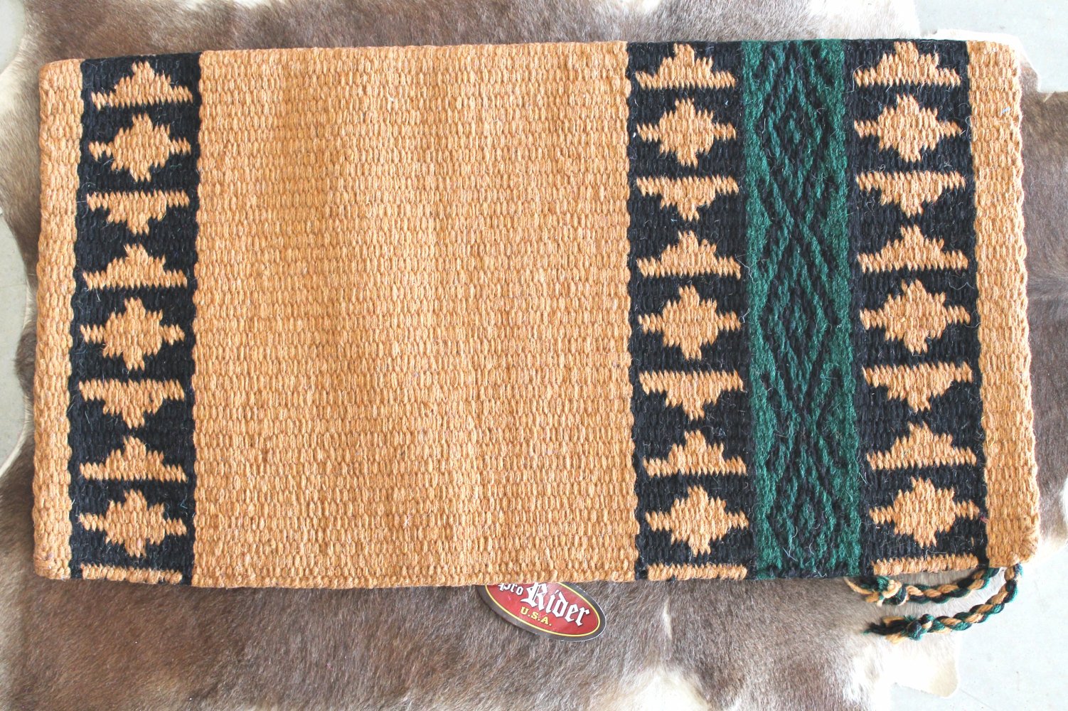 34x36 Horse Wool Western Show Trail Saddle Blanket Rodeo Pad Rug Brown