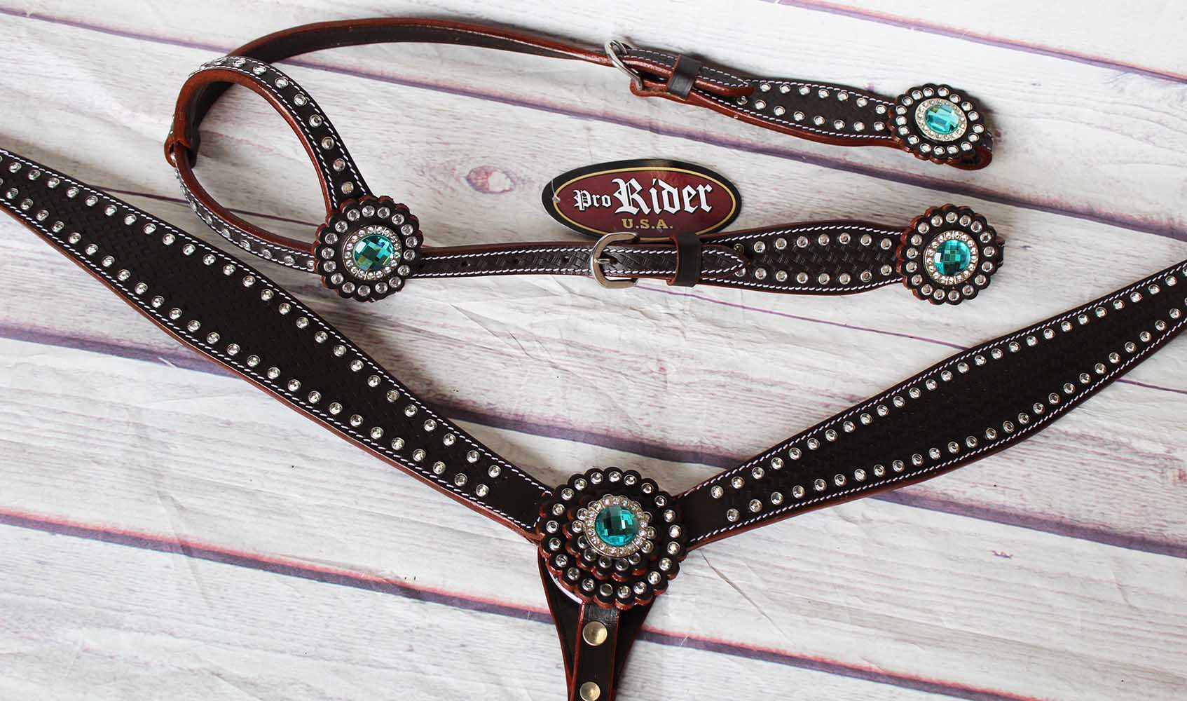 Horse Show Tack Bridle Western Leather Rodeo Headstall Brown 8565a Ebay