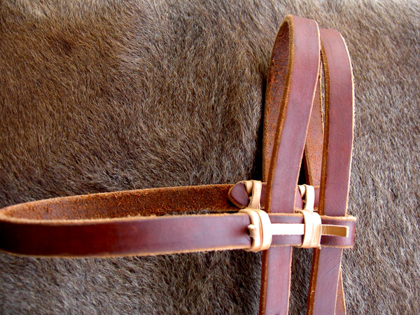 COWBOY BRIDLE WESTERN LEATHER WORKING HEADSTALL TACK BROWN LATIGO 