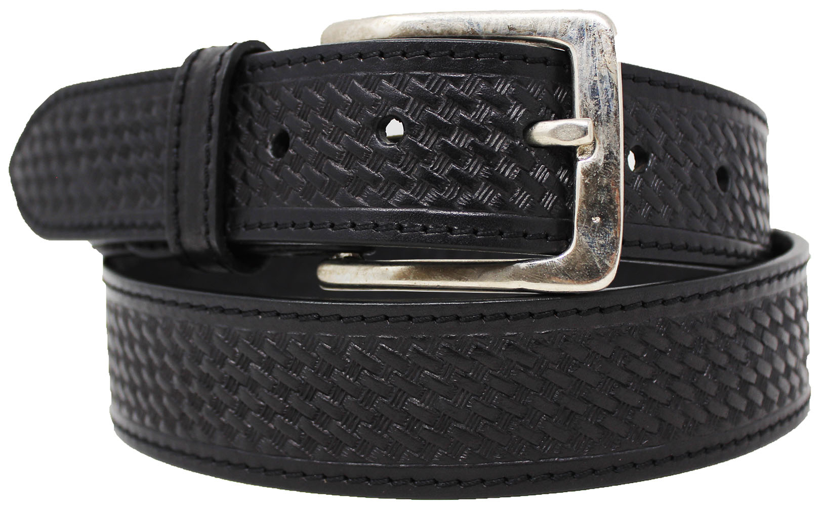 Black basket shop weave belt