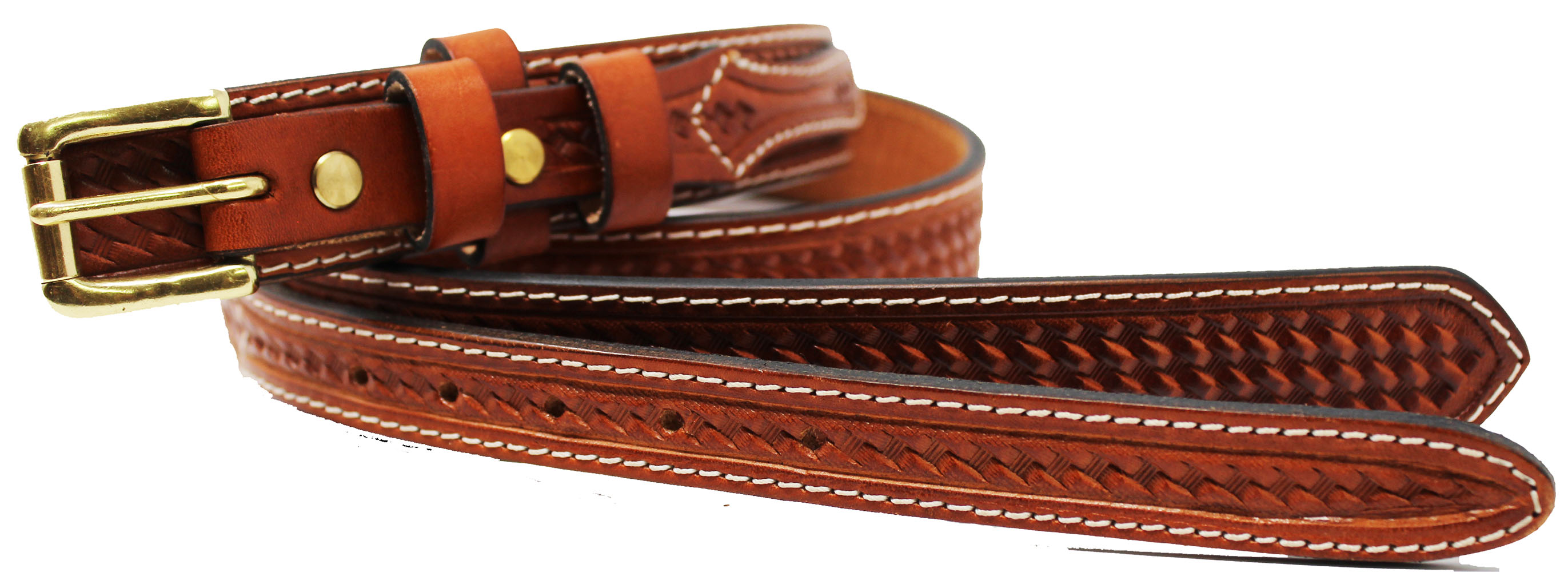 Basket Weave Tooled Leather Covered Belt Buckle Made in the USA perfec –  Whitaker Leather