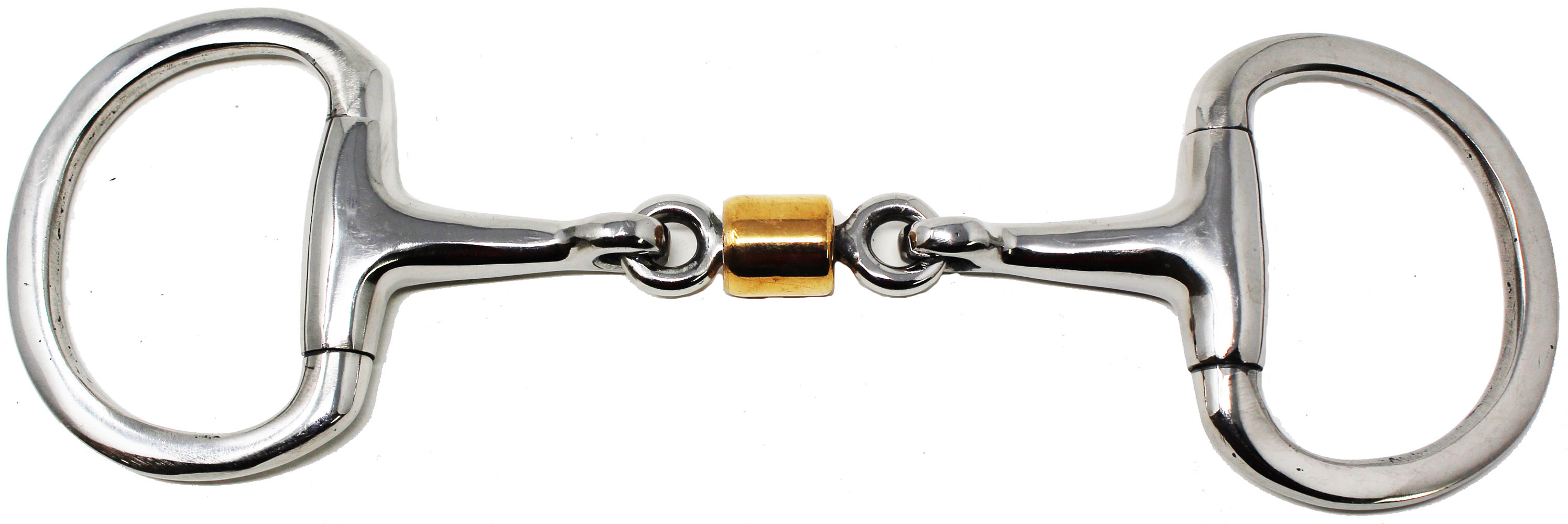 5" Dog Bone Copper Roller Snaffle O Ring Stainless HORSE BIT Free Shipping 