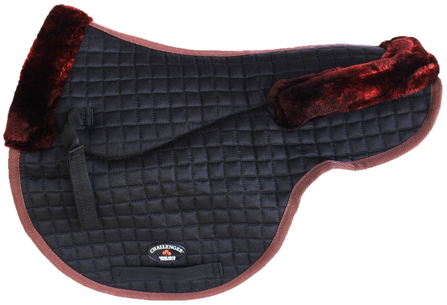 Horse Cotton Quilted Jumping ENGLISH SADDLE PAD Trail Contoured Gel Brown 72F46 