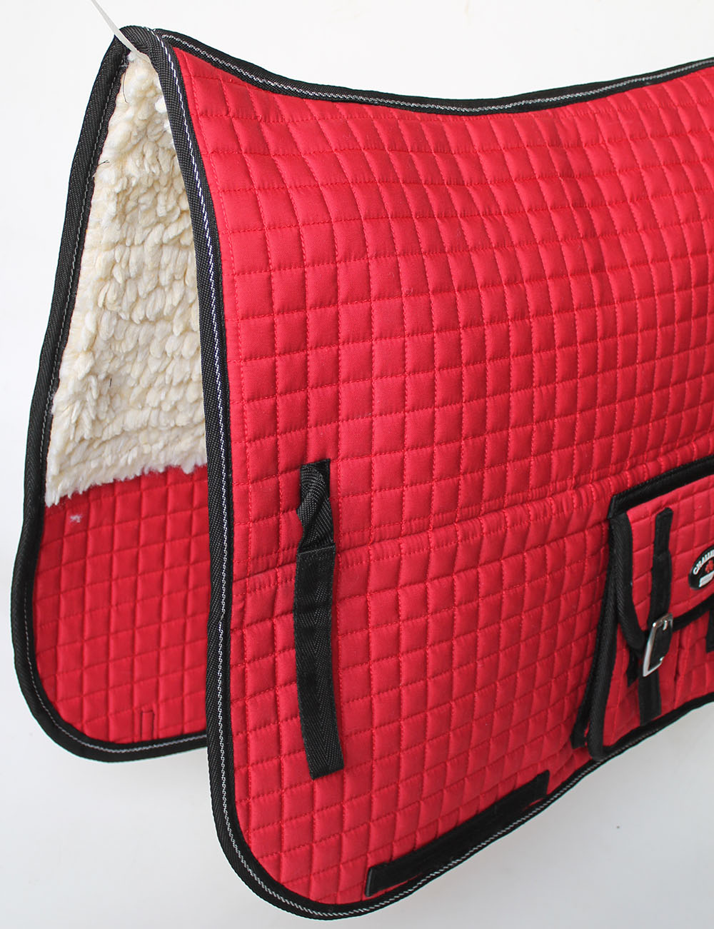 Horse Quilted ENGLISH SADDLE PAD Pockets Fleece Aussie Dressage ...