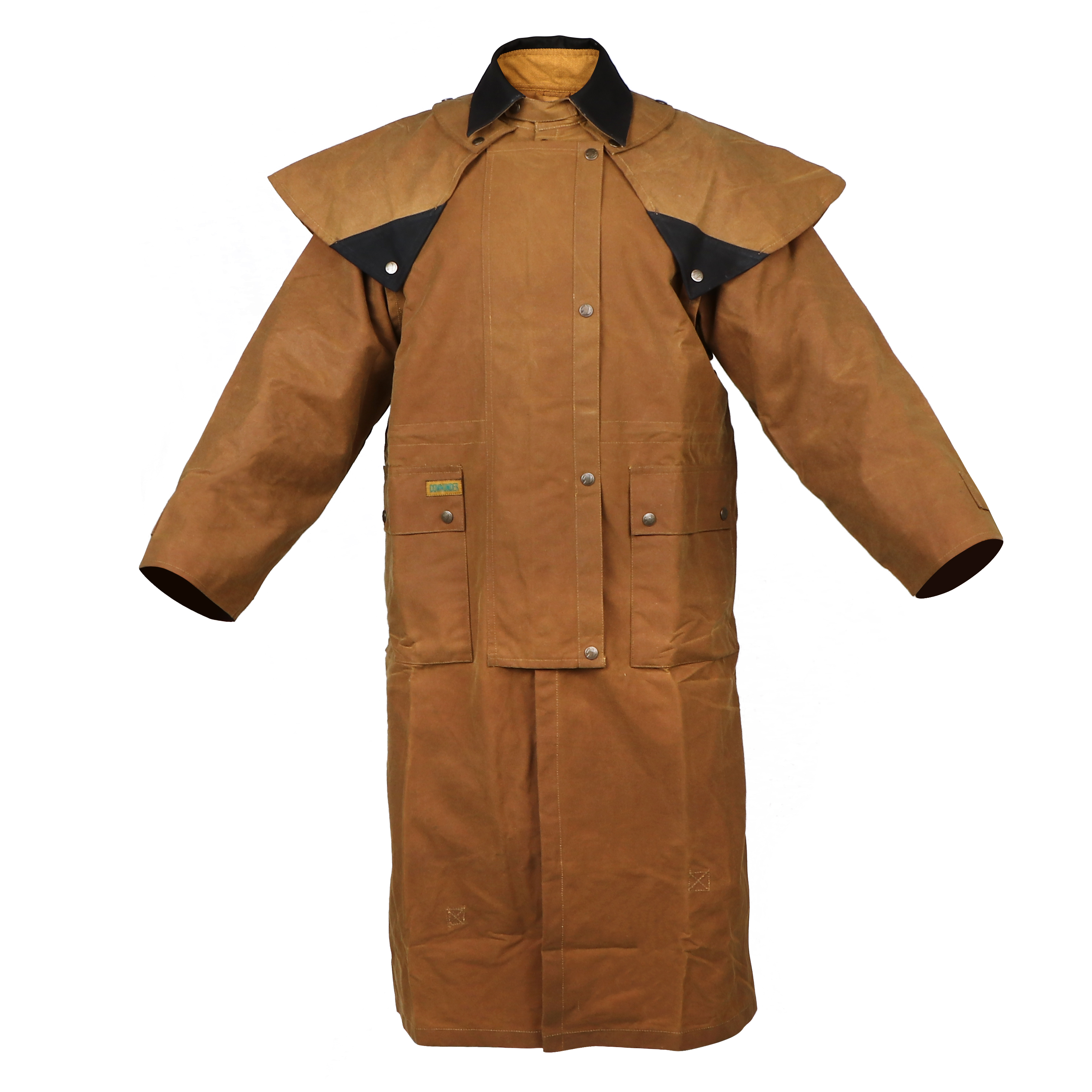 MENS OILSKIN WESTERN Australian Waterproof Duster Coat Jacket 23101SN ...