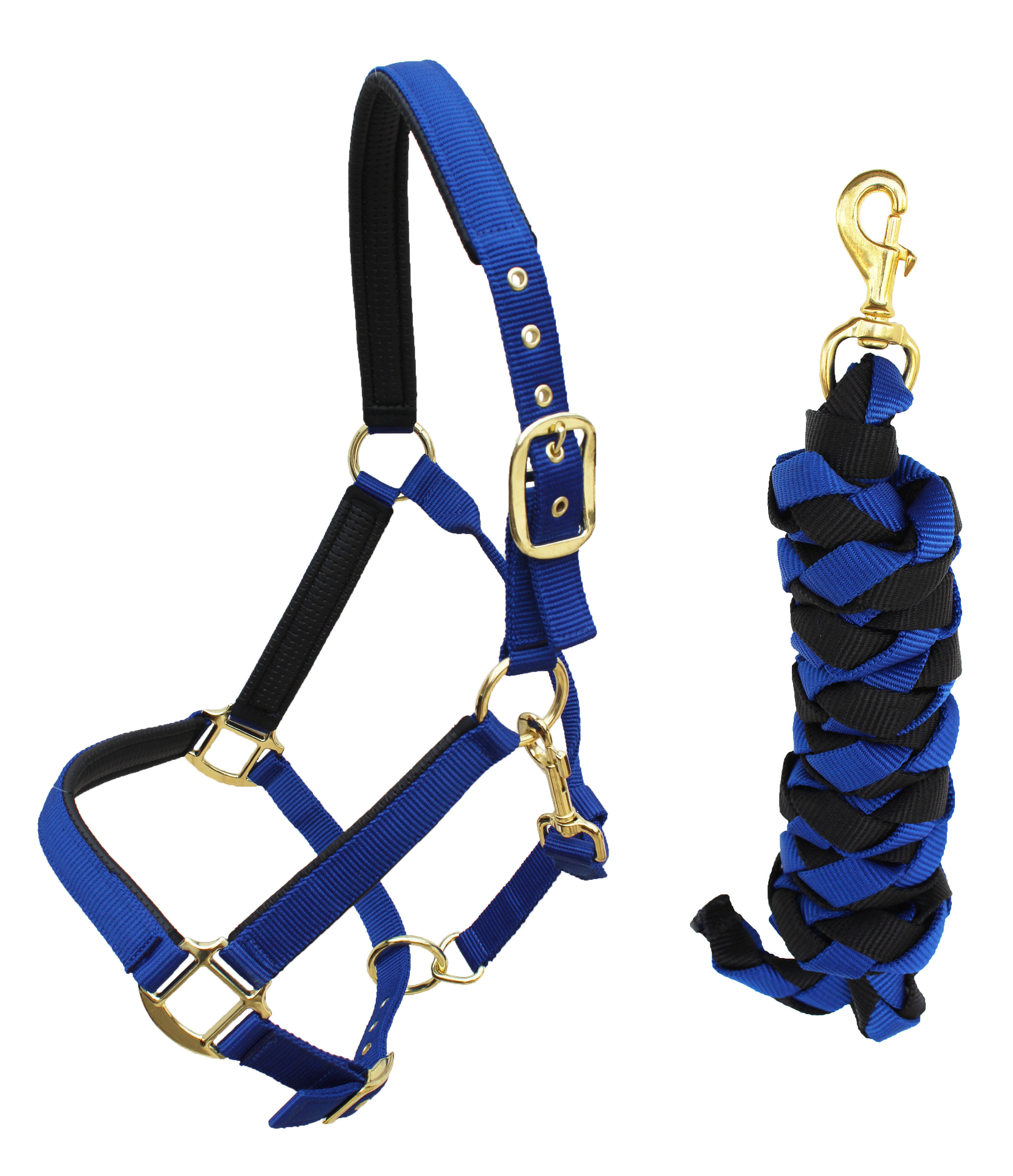 Nylon Horse Neoprene Padded Halter Brass Hardware Horse Tack Equine 606173 - Picture 12 of 18