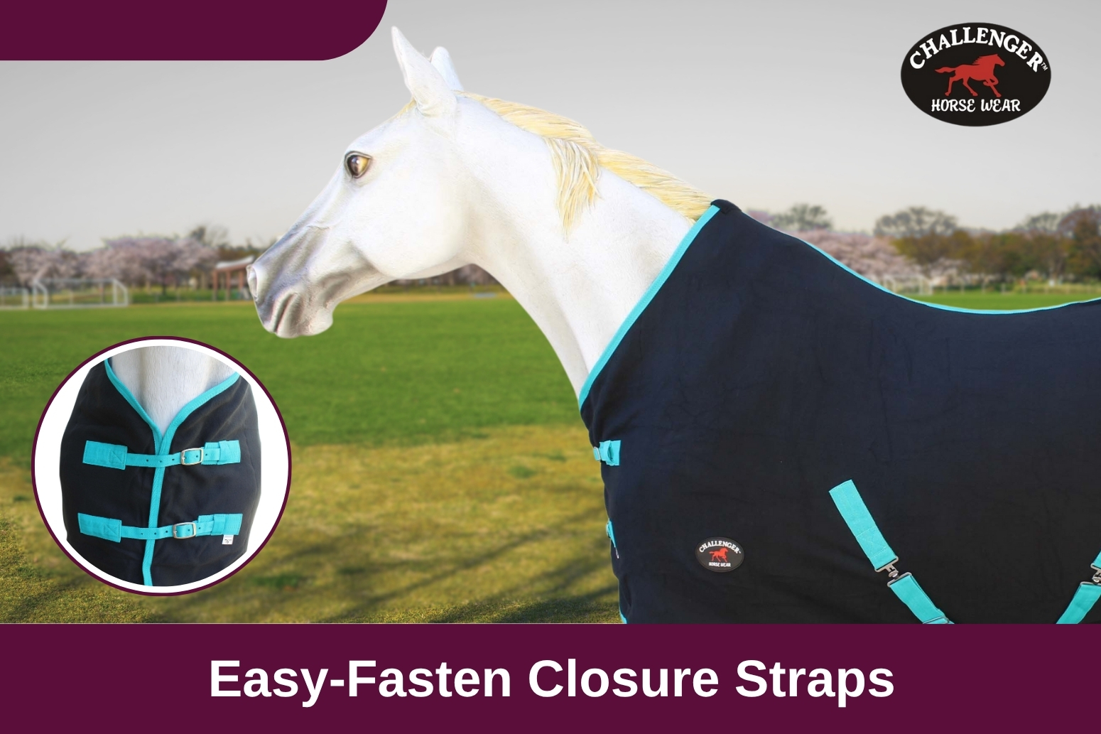 Challenger Horse Polar Fleece Cooler – Moisture-Wicking, Quick-Dry Cooling - Picture 8 of 9