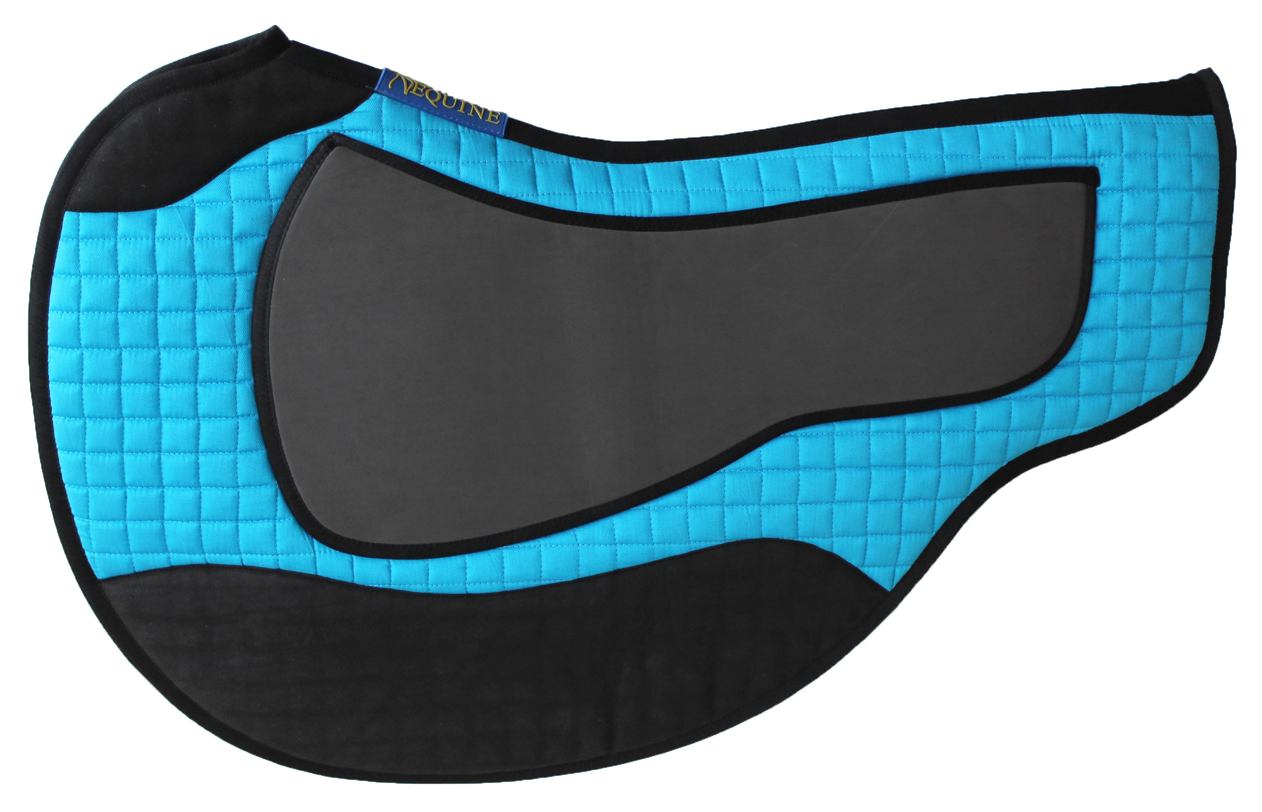 CHALLENGER Western Saddle Pad - Quilted Endurance Gel Contoured Pad 26x20 Inches (Black)