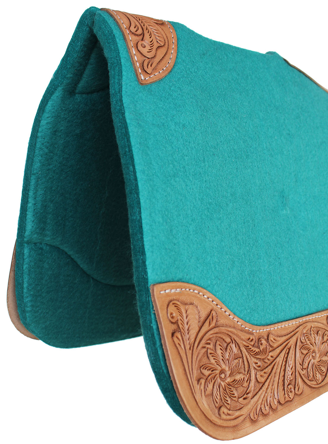 CONTOURED 3/4″ FELT SADDLE PAD – TURQUOISE NAVAJO