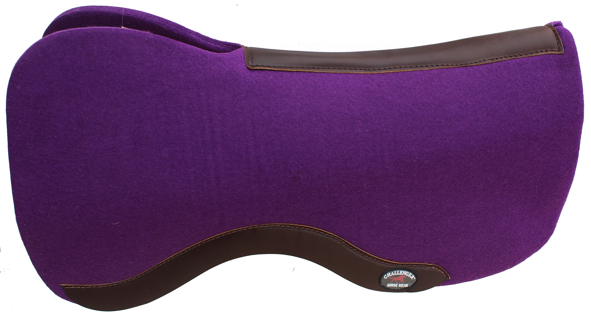 Horse SADDLE PAD Western Contoured Wool Felt Moisture Wicking Black