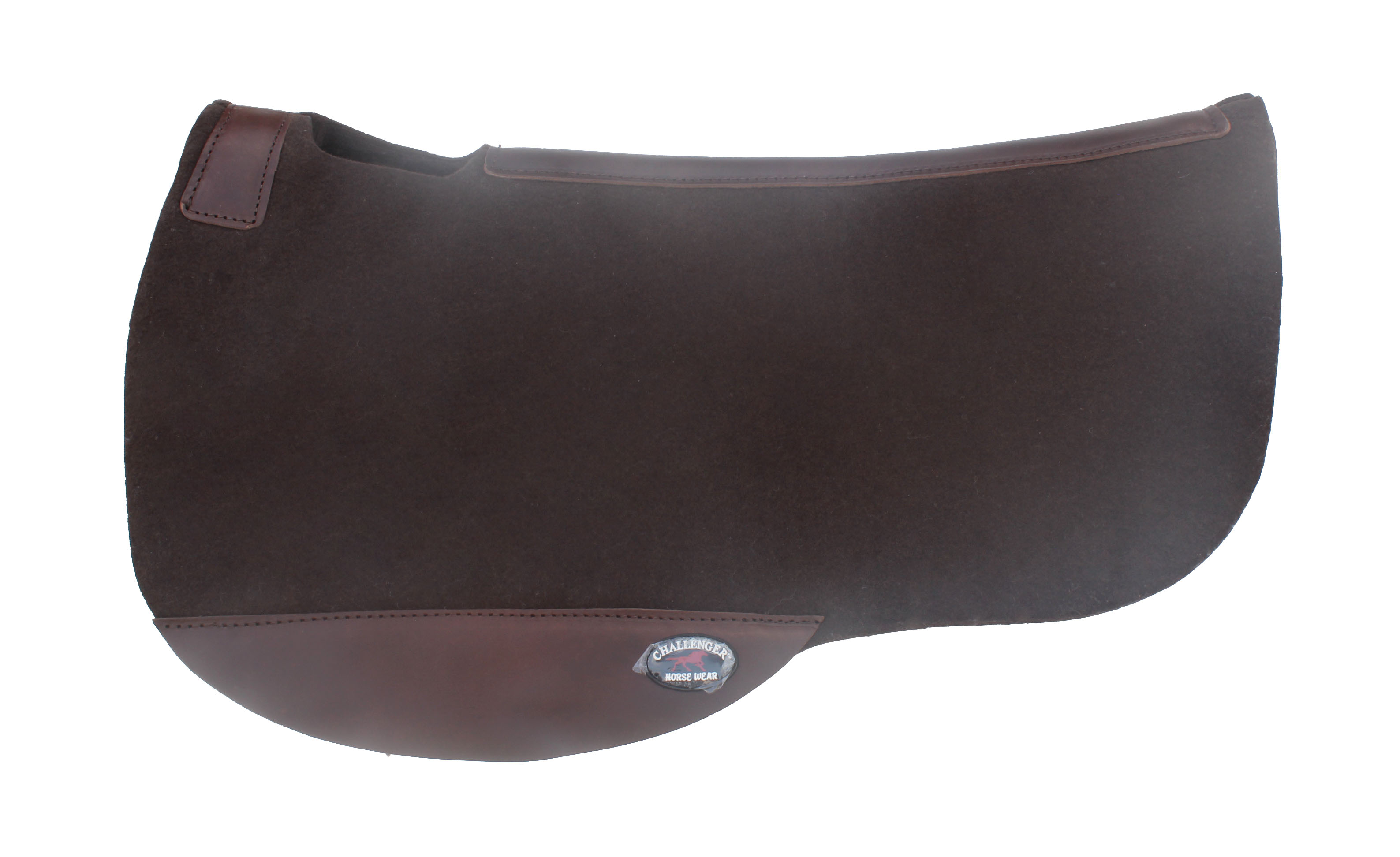 Horse Western Close Contact Contoured Wool Felt Saddle Pad Brown 39RT19BR