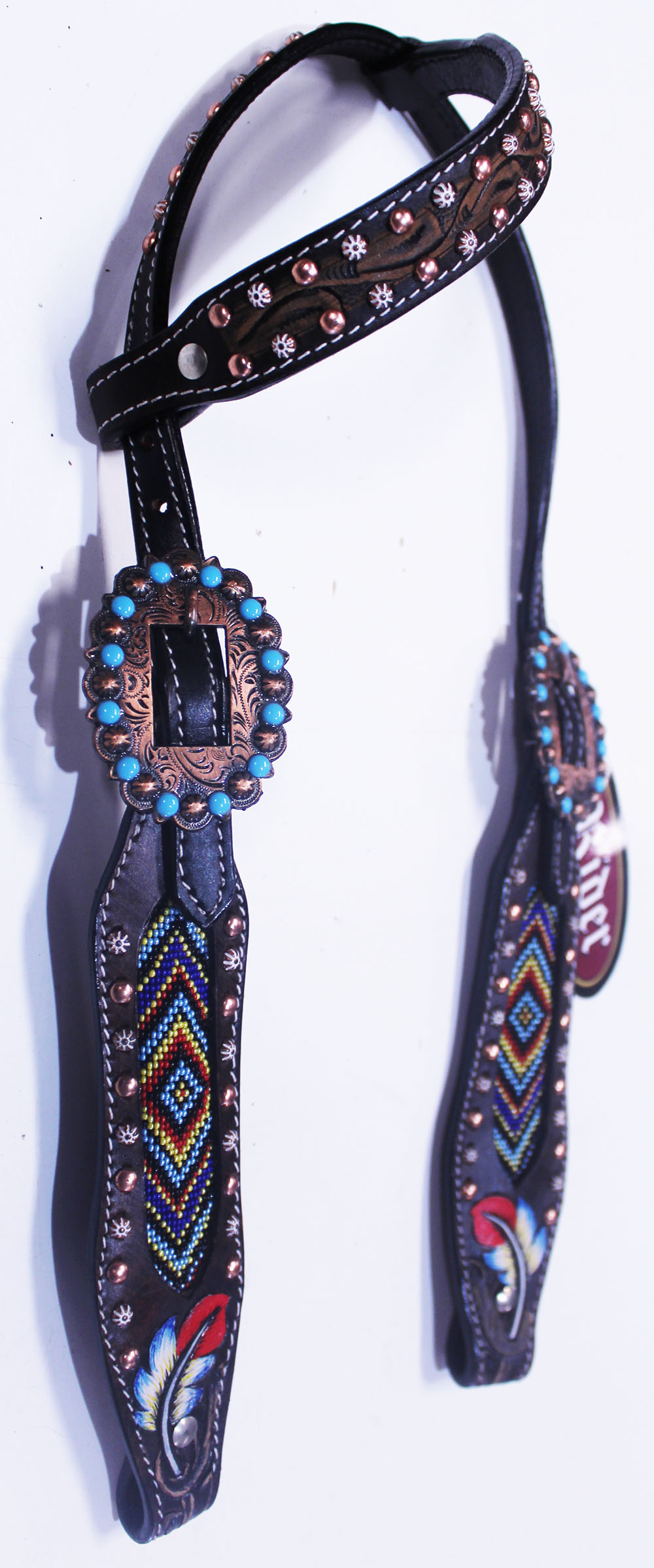 Horse Show Bridle Western Leather Headstall  79103HA