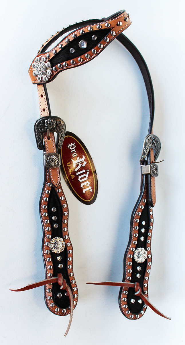 Horse Show Tack Bridle Western Leather Headstall 85125ha For Sale