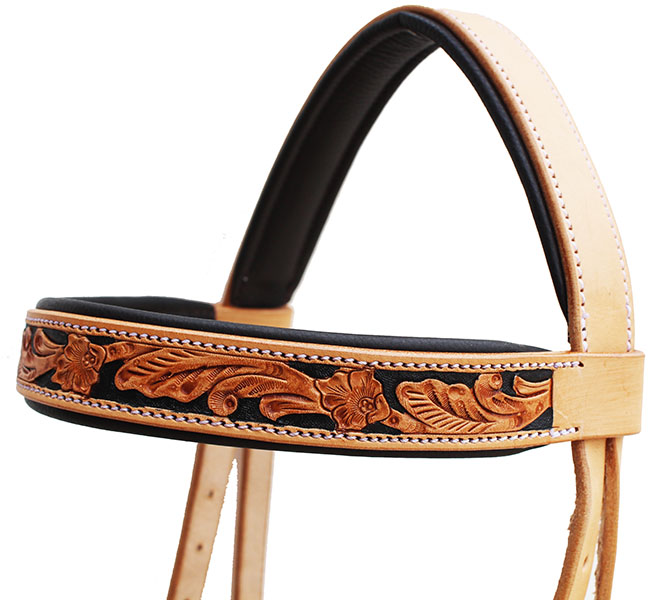 Horse Western English Leather Bitless Sidepull Bridle W/ Split Reins ...