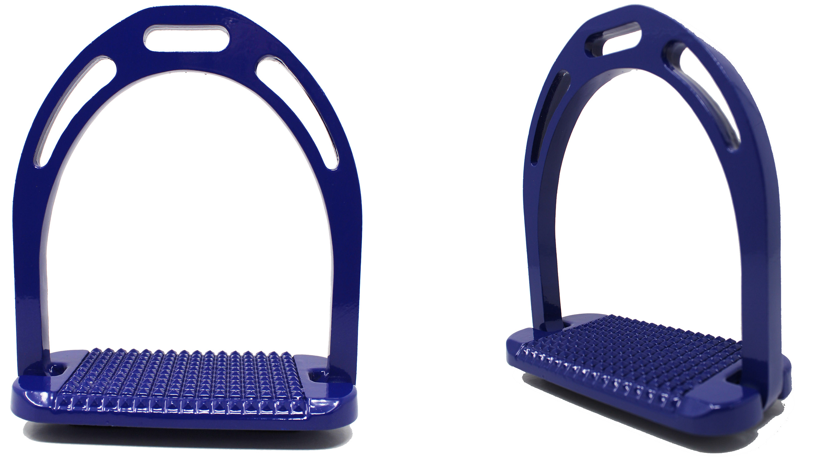 Horse Riding Equestrian Saddle English Iron Stirrups 4-3/4" Wide Blue 51114BL