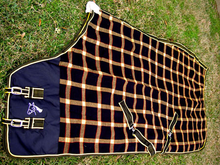 Horse Cotton Sheet Blanket Rug Summer Spring Black Yellow 5303 - Picture 1 of 5